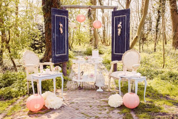 blush blossom wedding styling Wedding Eve