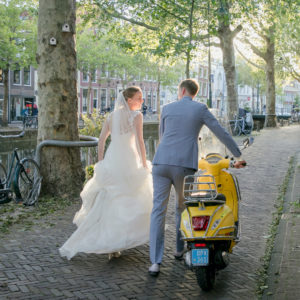 Vespa trouwvervoer