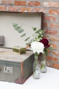 vintage koffer bruiloft